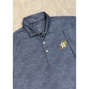 Johnnie-O Houston Astros MLB Men L Midnight Navy Gibson Printed Performance Polo